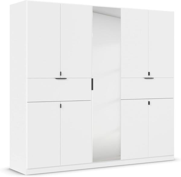 rauch Kleiderschrank, Drehtürenschrank TICAO, 9-türig, 1 Spiegeltüre, 2 Schubkästen, inkl. Türdämpferset, Alpinweiß, 226x210x54cm