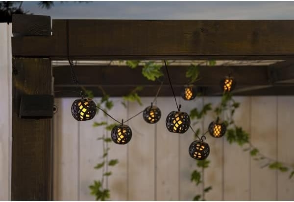 LED Solar-Lichterkette ,Flame', 8 LEDs, tanzende Flammen, schwarz, L 210 cm Bild 6