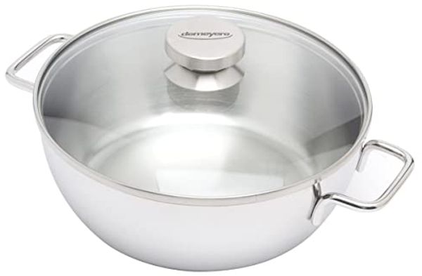 Demeyere Apollo 7 Servierpfanne mit Glasdeckel 24 cm, 18/10 Edelstahl