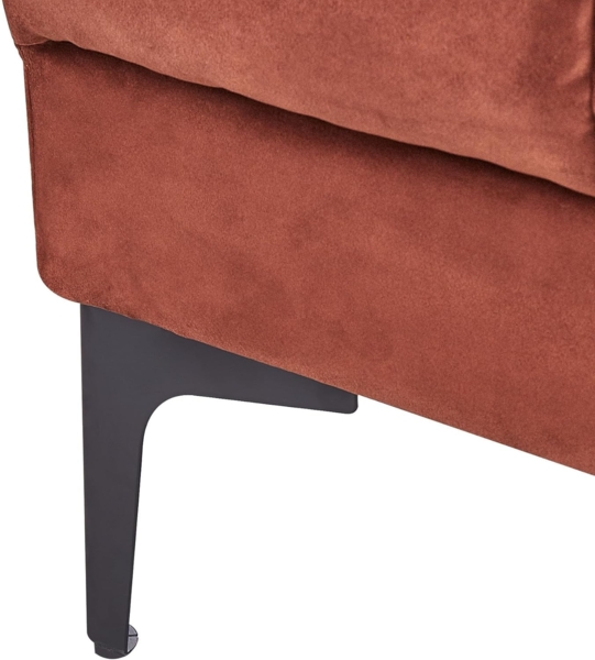 Beliani 'ALNES' Chaiselongue, Hellrot, Samtstoff Bild 9