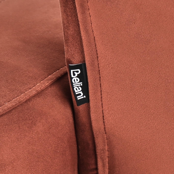 Beliani 'ALNES' Chaiselongue, Hellrot, Samtstoff Bild 7