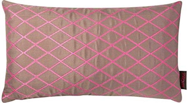 Magma Kissenhülle 30x50 cm Kariert Raute Demi Taupe