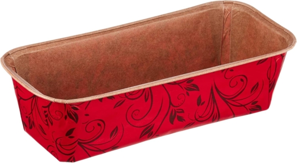 Städter Einweg-Kastenform 1000 ml Maxi rot-schwarz 6 Stück