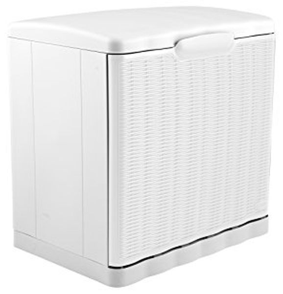 Stefanplast 30340 Schuhschrank-Box, Aufbewahren, In Rattanoptik aus Kunststoff, 40 x 30 x 40 cm