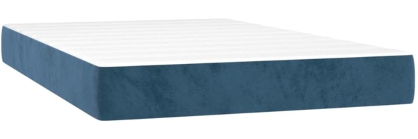 vidaXL Boxspringbett mit Matratze & LED Dunkelblau 120x200 cm Samt 3134577 Bild 6