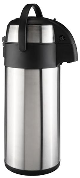 Airport 5 Liter, Thermoskanne aus Edelstahl mit Pumpe, Warmhaltekanne