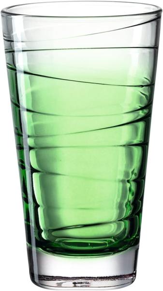 Leonardo 'Vario Struttura' Trinkglas, Kalk-Natron Glas, 280 ml, 1x Trinkglas, Grün