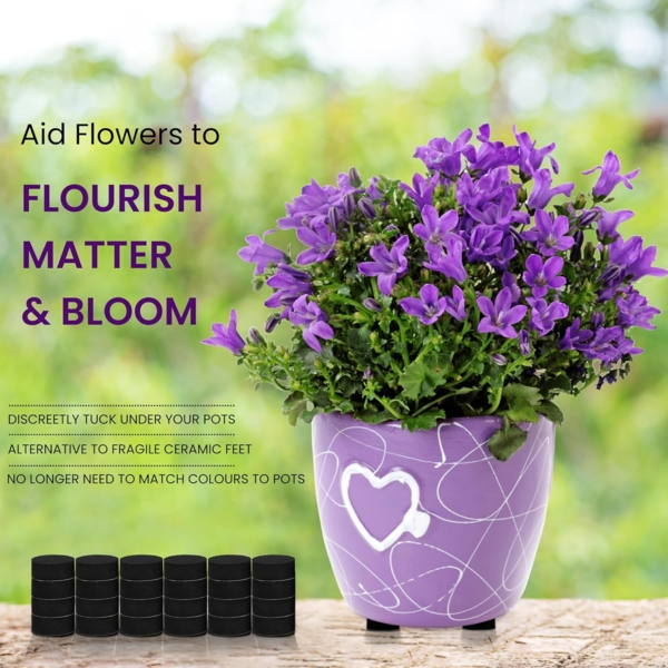 Belle Vous Übertopf Belle Vous 40er Pack Unsichtbarer Blumentopf Füße - Blumenständer (1 St) Bild 6