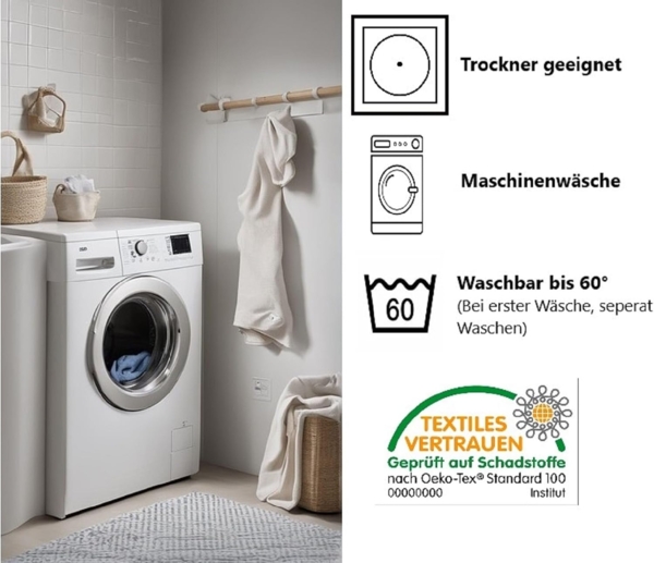 Frottee Spannbettlaken 120 x 200 cm Royalblau Bild 8