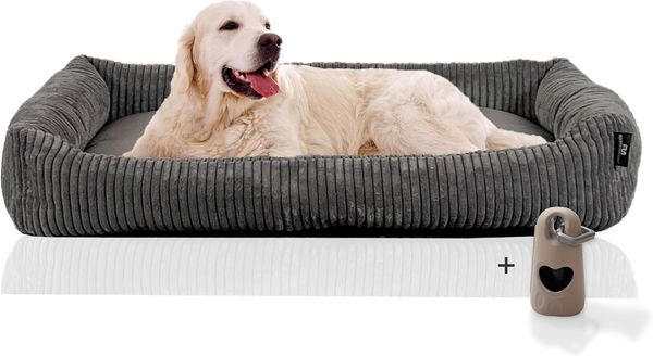 Rohrschneider Tierbett Hundesofa Cord Hundebett groß, dog bed xxl 120x80cm, kuschelig