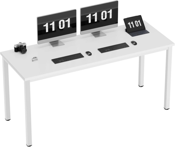 SogesHome Computertisch Schreibtisch 120 x 60 x 75 cm PC Schreibtisch Büro Schreibtisch Workstation für Home Office Verwenden Schreibtisch, Esstisch Konferenztisch,Weiss, AC3DW-120-SH Bild 6