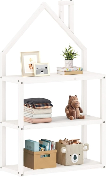 IDIMEX Kinderregal LENISE, Kinderzimmer Bücherregal in Hausform aus Massivholz Weiß