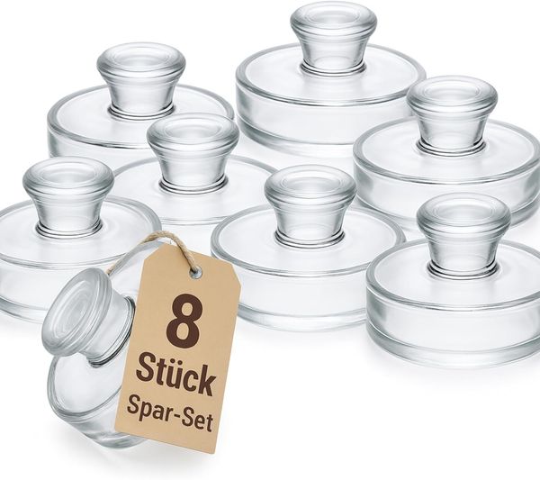 Thiru Fermentationsglas - Fermentiergewichte - Ø 7 & 8 cm - 4er- & 8er-Sets, (8-tlg)
