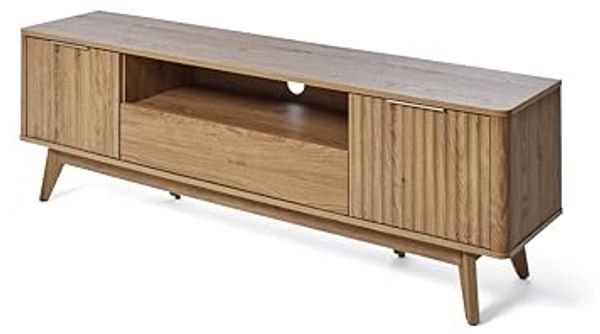 Jahnke TV-Board WAVE TV 170 (1 St), TV-Board, Retro-Stil, Front in Wellendesign, Breite ca. 170 cm