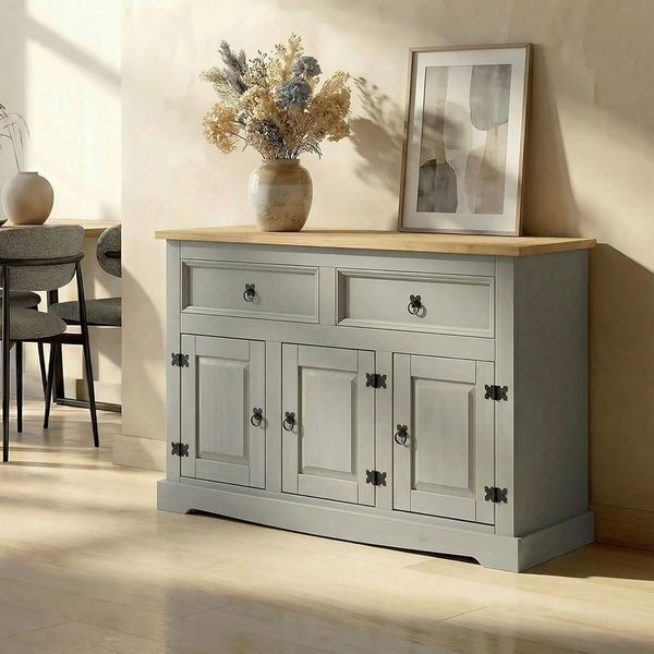 IDIMEX Kommode TEQUILA, Sideboard TEQUILA Kommode Kiefer massiv mit 2 Schubladen Buffetschrank