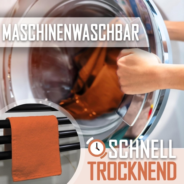 NatureMark 10er Pack Waschlappen | 100% Baumwolle | Frottier Seiflappen | Größe 30x30 cm | Frottee Seiftücher im 10er Pack Farbe: Terrakotta Bild 5