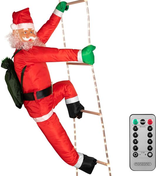 Deuba Weihnachtsmann auf Leiter / 120 LED