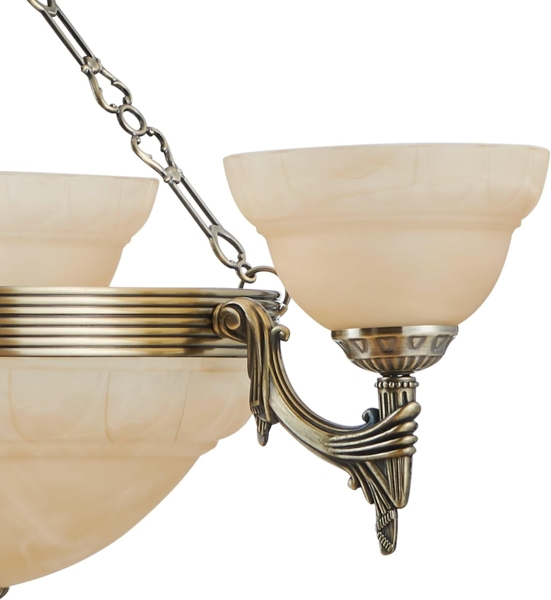 Eglo 85857 Kronleuchter Marbella brüniert Glas alabaster champagner 6-flammig Ø 74cm Bild 5