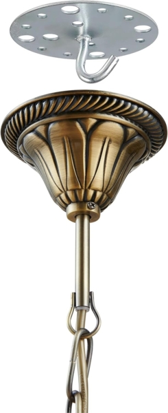 Eglo 85857 Kronleuchter Marbella brüniert Glas alabaster champagner 6-flammig Ø 74cm Bild 4