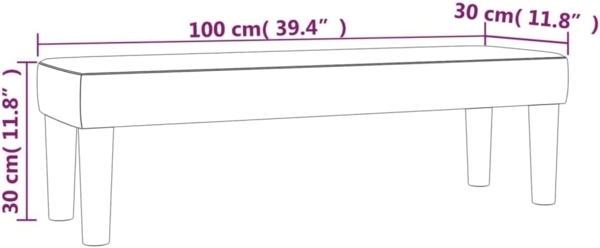 vidaXL Sitzbank Dunkelgrün 100x30x30 cm Samt 346669 Bild 7