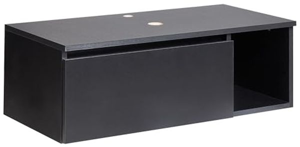 Wandmontierter Waschbeckenunterschrank RUPANCO 80 cm Schwarz