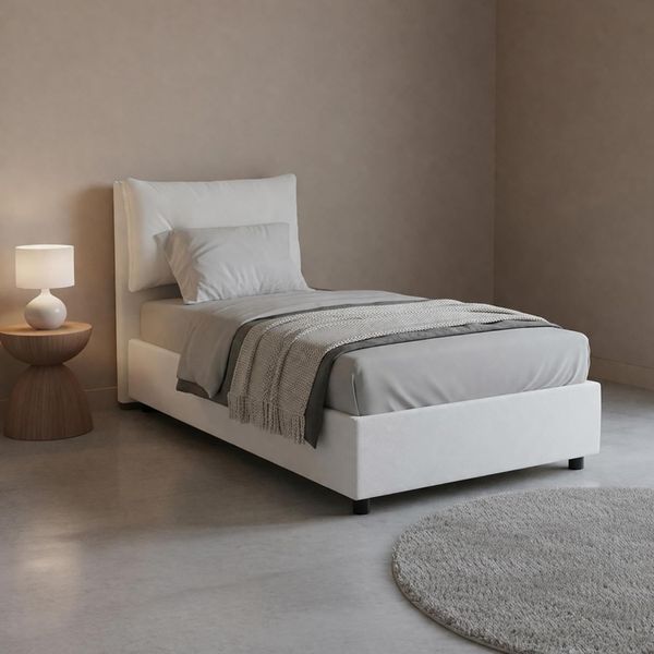 Talamo Italia - Sofa mit Halbinsel Grazia, Ecksofa mit Halbinsel Sinistra mit Stauraum, Standardarmlehnen, 100 % Made in Italy, 280 x 95 x 90 cm, Beige