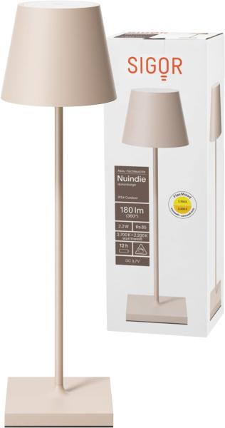 LED-Außentischleuchte, LEDs/3,7V/2,2W, 2200/2700K, NUINDIE, dünenbeige dünenbeige