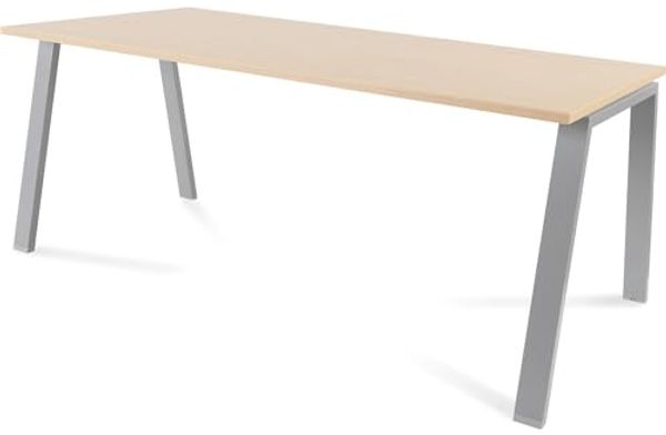 Rocada Schreibtisch Blanca BxTxH 180 x 80 x 73 cm Gestell grau Platte Melam