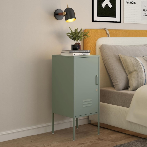 Nachtschrank Hausjärvi 82x35x35 cm Stahl Mintgrün [en. casa]