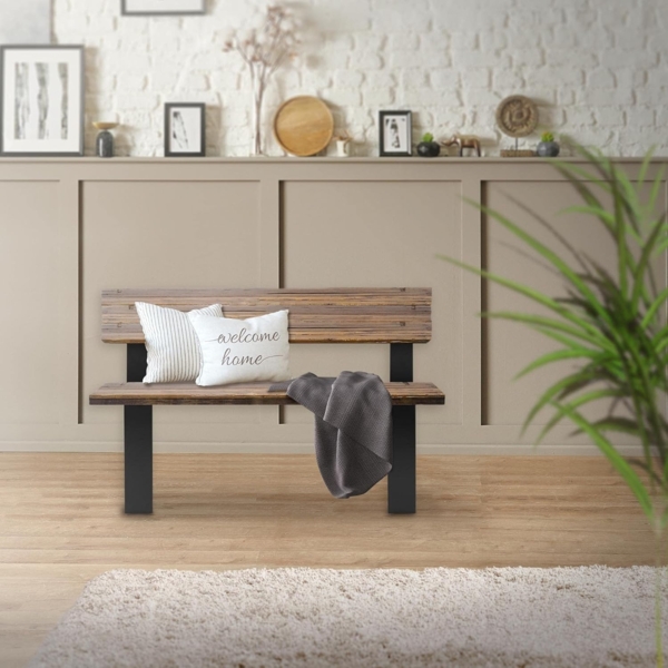 ML-DESIGN Sitzbank Bankgestell 2 stück Bankbeine aus Stahl wetterfest mit Rückenlehne, Bankkufen 40x78 cm Anthrazit für Außenbereich DIY Gartenbank Bild 7