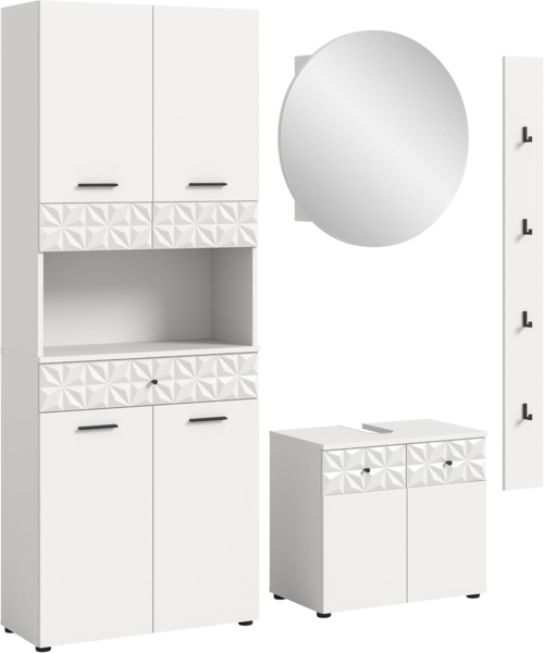 Xonox Prisma Badkombination (B/H/T 176x187x37 cm) in weiß Nachbildung