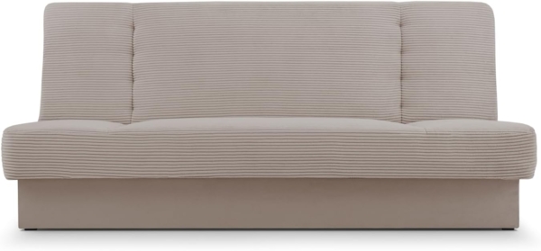 MOEBLO Schlafsofa CYPRUS NEW, Cord Sofa Beige Kippsofa Klappsofa Clic-Clack Couch für Wohnzimmer Federkern Sofagarnitur Polstersofa Cordstoff, mit Relaxfunktion