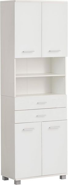 Schildmeyer Hochschrank Palermo, Made in Germany Breite 60 cm, verstellbare Einlegeböden, Metallgriffe
