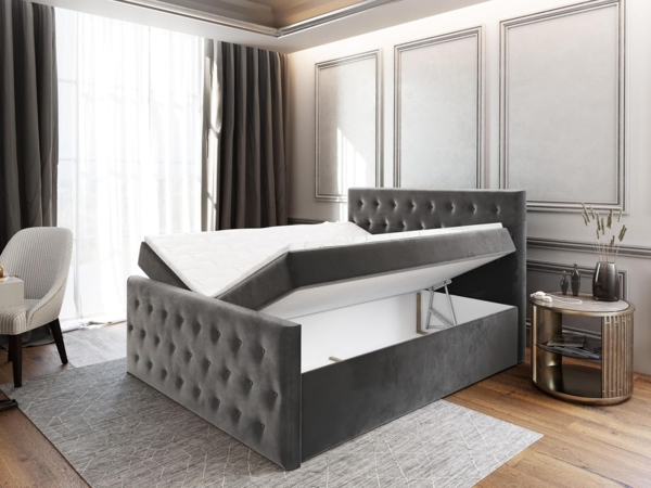 Masseno Boxbett FONDI 180x200 cm mit Bonell Matratze und Topper Bild 5