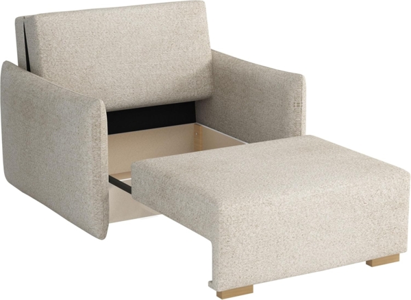 Sofa Viva Glov I mit Schlaffunktion, einsitzer Schlafsofa mit Bettkasten (Farbe: Soul 16) Bild 5