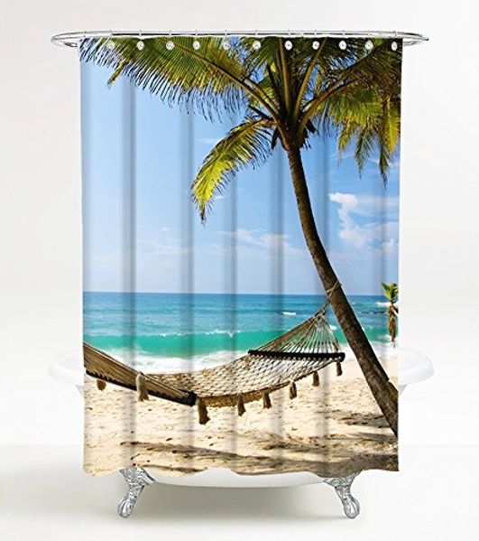 Sanilo Duschvorhang Holiday 180 x 200 cm, 100% wasserdicht, Anti-Schimmel-Effekt, hochwertige Qualität