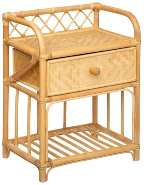 Nachttisch Aoni - Rattan - Beige - Atmosphera créateur d'intérieur