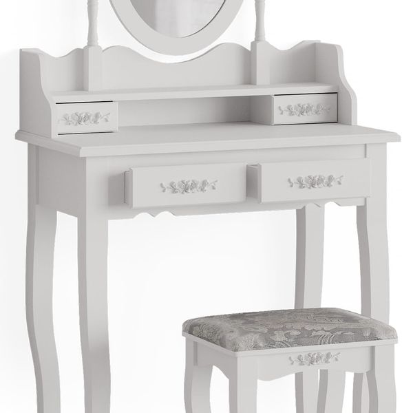 Schminktisch Meghan Weiß 75 cm mit Hocker Vicco Bild 6