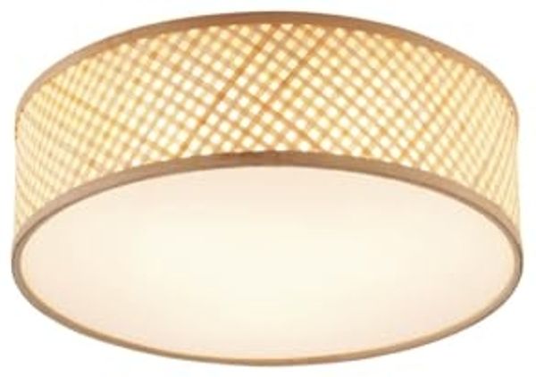 Qazqa Deckenleuchte Tremmo, ohne Leuchtmittel, E27, Naturel, Orientalisch, Bamboo, 3-flammig