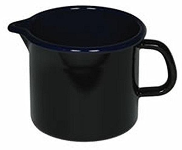 Riess Classic Schnabeltopf Ø14cm 1,7 Liter Schwarz-Blau Emaille Induktion