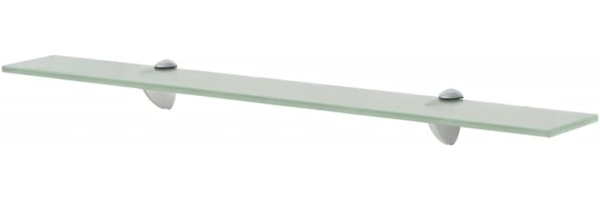 vidaXL Schwebendes Regal, Glas mattiertes Weiß, 0,8 x 10 x 70 cm