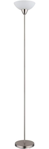 RGB LED Stehleuchte, Glas opal, nickel matt, H 180 cm