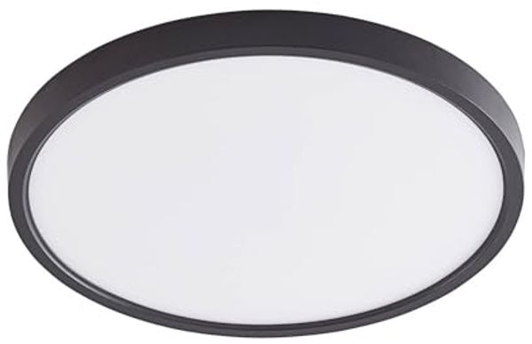 Lindby Deckenleuchten Pravin, LED, Kunststoff Schwarz warmweiß IP20, LED 17 W gesamt, warmweiß