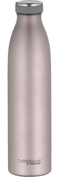 THERMOcafé by THERMOS TC BOTTLE rose mat 0,75l, Isolierflasche aus Edelstahl, kohlensäurefest, 12h heiß 24h kalt, Auslaufsicher, für Schule, Unterwegs & Büro
