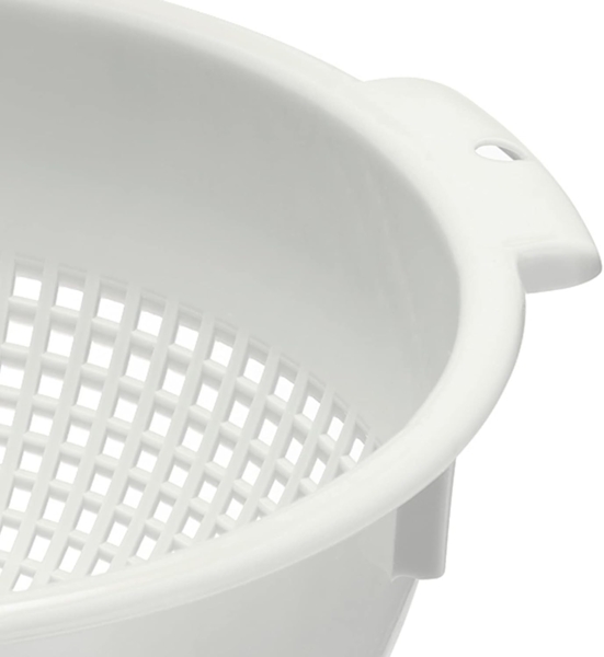 Westmark Seiher/Sieb, Mit Griffmulden und Aufsatzrasten, Kunststoff, Weiß, 21262211 Bild 5
