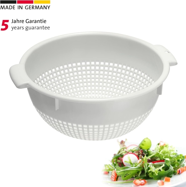 Westmark Seiher/Sieb, Mit Griffmulden und Aufsatzrasten, Kunststoff, Weiß, 21262211 Bild 2