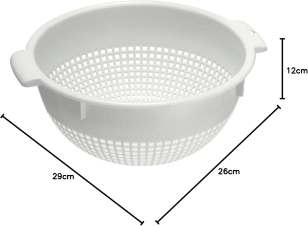 Westmark Seiher/Sieb, Mit Griffmulden und Aufsatzrasten, Kunststoff, Weiß, 21262211 Bild 8