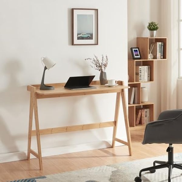 Schreibtisch Härryda Bambus 107x47x81 cm Natur [en. casa]