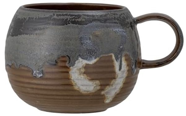 Bloomingville Becher Senna, Steingut Braun 510 ml Kaffeebecher Pot