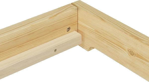 Futonbett Bodenbett extra niedriges Holzett 140x200 Kiefer lackiert Zubehör wählbar V-60.47K-14Rollrost inkl. Bild 8